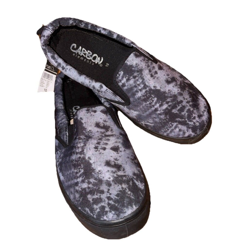 Rue 21 Grey Camouflage design Slip on shoes size 10 Cotton Classic Pull-on